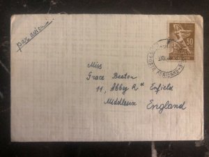 1946 Sofia Bulgaria Airmail cover  To Enfield England