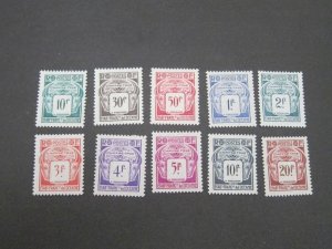 French Polynesia 1948 Sc J18-27 set MH