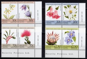 Bequia(Grenadines St.Vincent) 1985 Sc#194/197 FLOWERS 4 PAIRS MNH