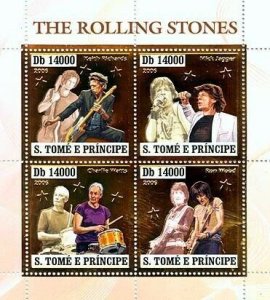 S. TOME & PRINCIPE 2006 MNH gold - THE ROLLING STONES. Scott Code: 1652