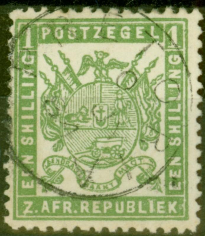 Transvaal 1883 1s Green SG174 Fine Used.