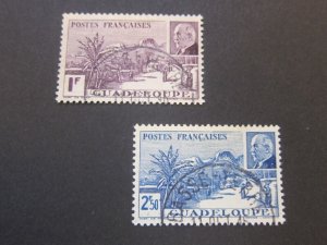 French Guadeloupel 1941 Sc 157-8 set FU