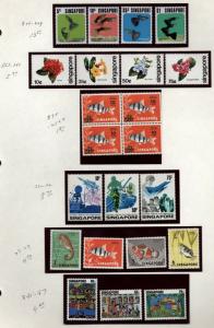 Singapore EXQUISITE Topical collection BIRDS,FISH,ANIMALS,FLOWERS Mint Never Hin