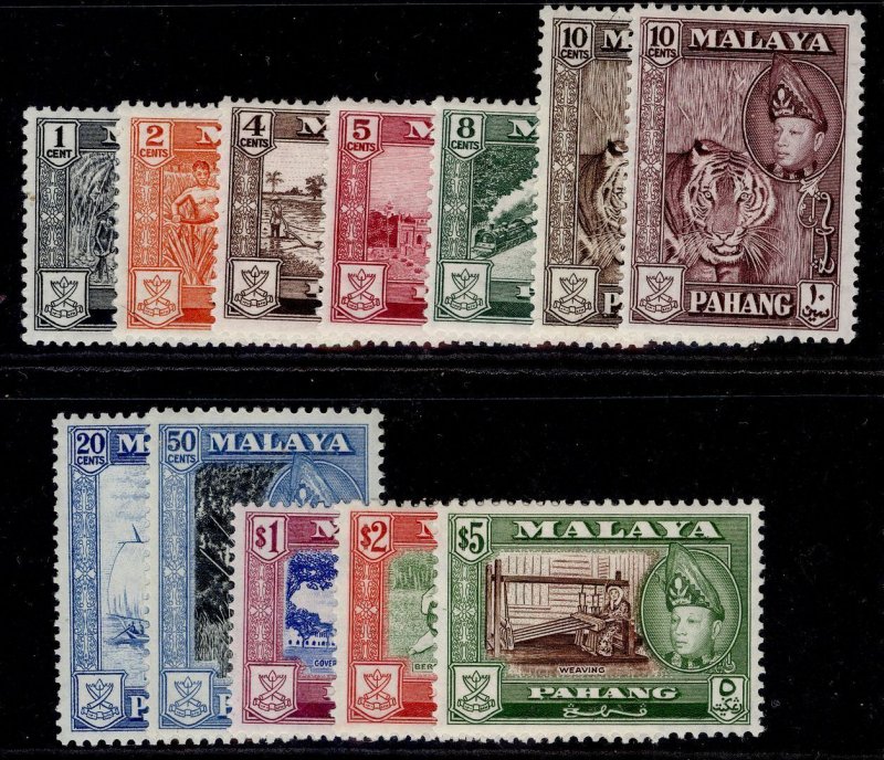 MALAYSIA - Pahang QEII SG75-86, 1957-62 complete set, LH MINT. Cat £55.