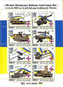 A9648 - TOGOLESE - MISPERF ERROR Stamp Sheet - 2022 - Lend-Lease Act, Ukraine-