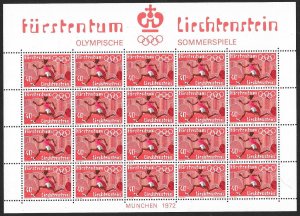 LIECHTENSTEIN (80) All different Sheets of stamps ALL Mint Never Hinged