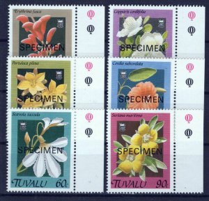 Tuvalu 549-554 MNH Specimen Flowers Plants Nature ZAYIX 0224S0081