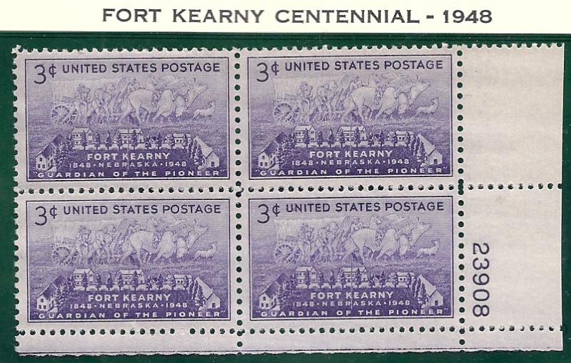 US#970 Plate block of 4 (MNH) CV $0.60