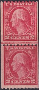 #487 Mint NH, Fine+, Line pair (CV $275) (CV $27.5 - ID37736) - Joseph Luft