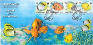 Pitcairn Islands #705  Reef Fish on cover  (FDC  CV $11.00