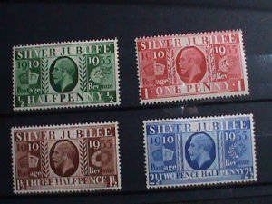 GREAT BRITAIN-1935 SC# 226-9  25TH ANNIV: KING GEORGE V SILVER JUBILEE MLH VF