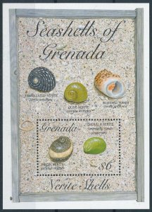 [109070] Grenada 1993 Marine life seashells Souvenir Sheet MNH 