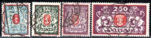 Danzig - Scott # 106 - 109, used