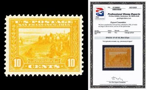 Scott 400 1913 10c Panama-Pacific Perf 12 Mint Graded VF-XF 85 LH with PSE CERT