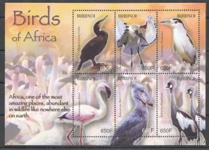 B0985 Burundi Fauna Birds Of Africa 1Kb Mnh Stamps