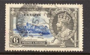 Ceylon 1938 GVI Early Issue Fine Used 6c. 082921