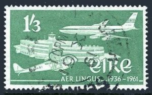 Ireland 178, used. Michel 149. Air Lingus-25, 1961. Planes, Airport.