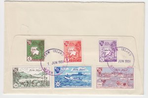 Guernsey Herm Definitive 1959 set 6 - FDC