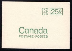 Scott BK66b, Type Ia, clear seal, 25c booklet, PVA, Canada postage stamps