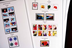 COLOR PRINTED U.S.A. 2011-2020 STAMP ALBUM PAGES (101 illustrated pages)