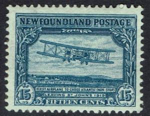 NEWFOUNDLAND 1931 AIRPLANE 15C RE- ENGRAVED 