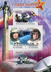 BURUNDI - 2012 -  Soviet Space Programme - Perf 4v Sheet - Mint Never Hinged