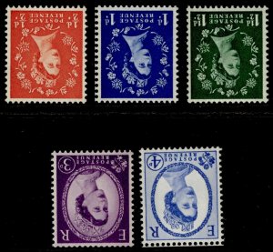 SG610Wi-616aWi, WMK INV (missing 2½d) SET, M MINT Cat £28. WMK MULT CROWN. PHOS