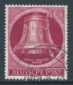 Germany Berlin #9N79 Used 40pf Freedom Bell Re-Engraved