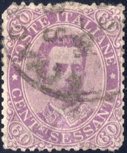 1889 used 60c violet Italy SC55