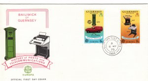 Guernsey Europa 1979 FDC Island pmk SARK/Herm/Alderney