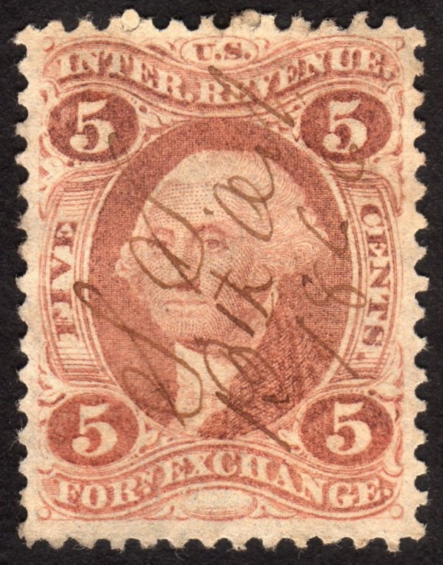 1862, US 5c, Foreign Exchange, Used, well centered, Sc R26c