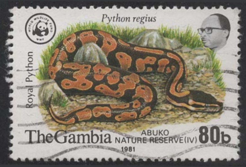 Gambia #434 (1981), postally used single, cat. $2.50
