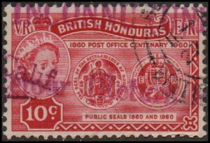 British Honduras 157 - Used - 10c Postal Service, 100 Years (1960)