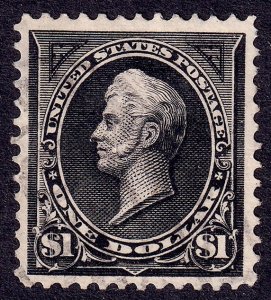 US Scott 276A, 1896 Perry (Type II), $1 black, VERY FINE USED