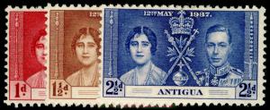 ANTIGUA SG95-97, COMPLETE SET, M MINT.