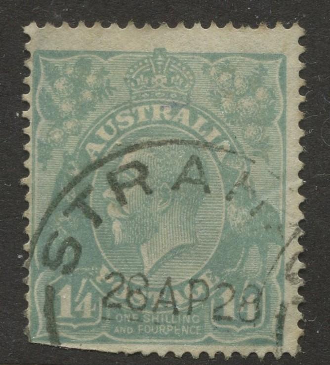 Australia - Scott 37 - KGV Head -1914 - Used - Wmk 9 - Single 1/4p Stamp