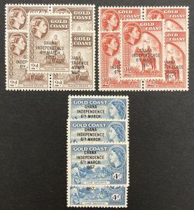 Ghana 1958 #25-7, Wholesale lot of 5, MNH,CV $38.75