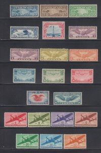 US, C7-C9, C10, C11, C12, C16-17,C19,C20,C21,C22,C23,C24, C25-C31,MNH,VF,AIRMAIL