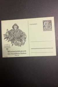 Germany unused postal card third reich light green lot #12