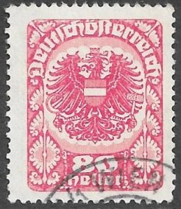 Austria 1920 Issue Scott # 238 Used. Free Shipping for All Additional Items.