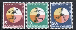 Papua New Guinea Sc 225-227 1966 South Pacific Games stamp set mint NH