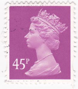 G.B. 1993 QE II (Machins) 45p Bright Mauve used SG Y1715