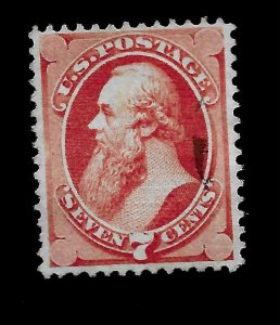 US 1870 Sc# 138 7 c Stanton  Used  GRILL- Vivid Color - Centered - GEM