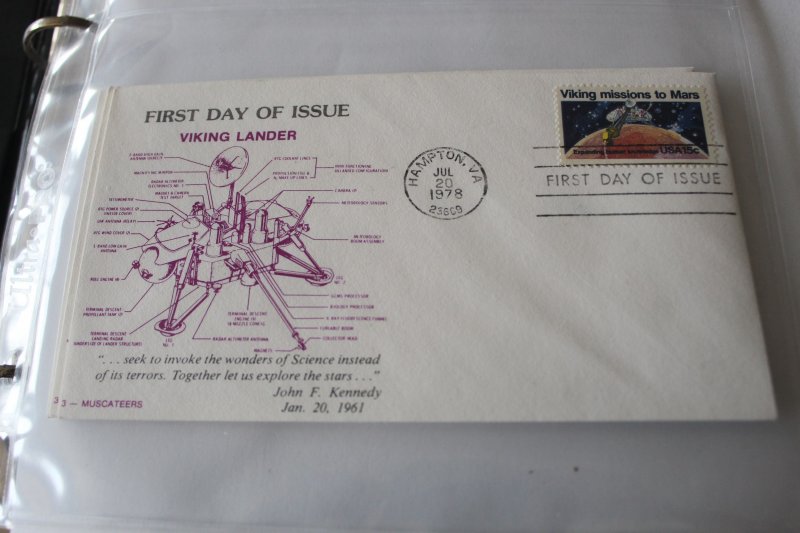 SPACE  COVER - VIKING FDC - 3 MUSCATEERS CACHET  SCOTT 1759  JULY 20, 1978 #2