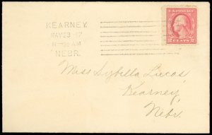 May 23, 1917 Kearney Nebr. Cds, COLUMBIA MACHINE CANCEL, Local Use, Scott #463!