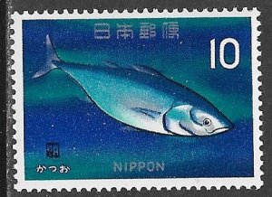 JAPAN 1966-67 10y Skipjack Tuna Fish Pictorial Sc 863 MNH