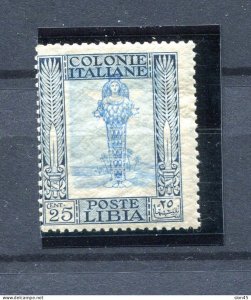 Libya 1921 25c Shifted  Center MH 14994