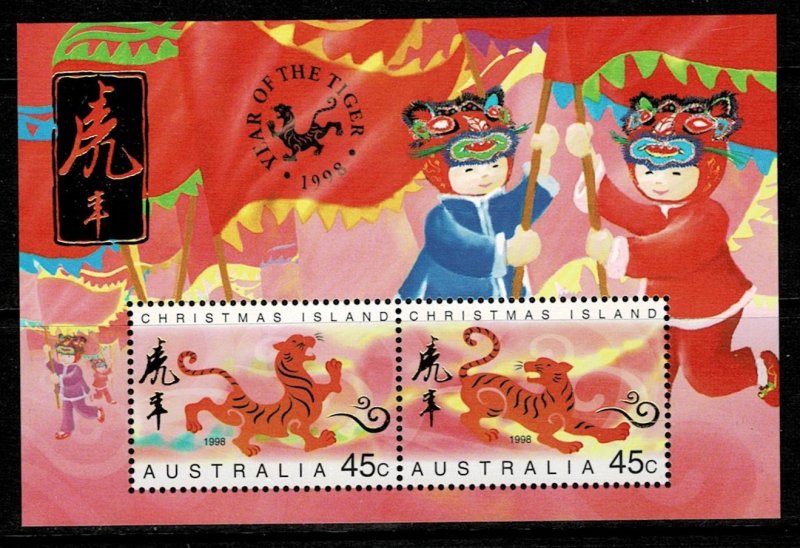 Christmas Island 1998 Year of the Tiger MNH M/s