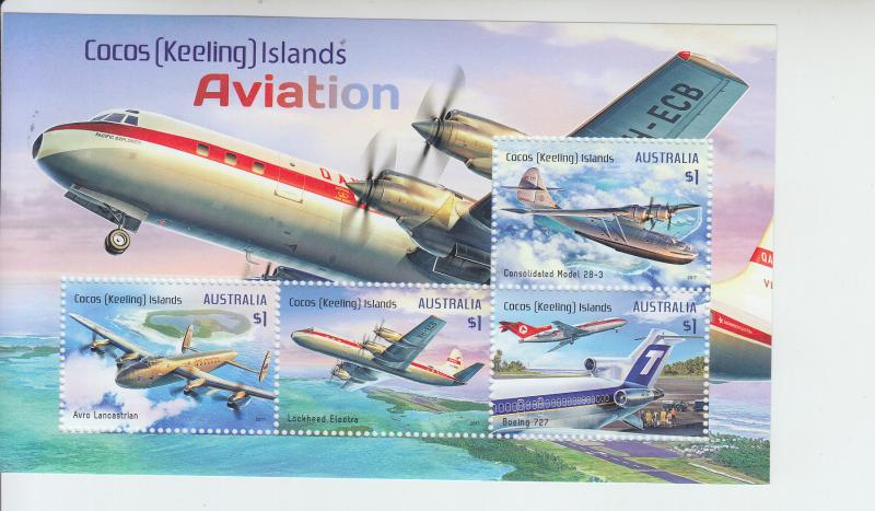 2017 Cocos Islands Aviation SS (Scott 395a) MNH