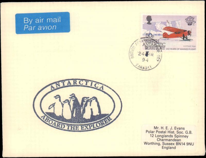 British Antarctic Territory #137, Antarctic Cachet and/or Cancel